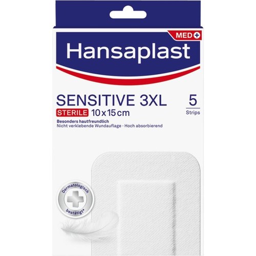 Hansaplast Wundverband Steril Sensitive 10x15cm 5 Stück