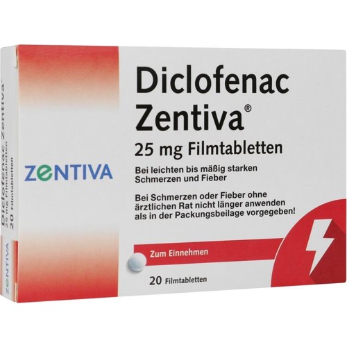 Diclofenac Zentiva 25 mg Filmtabletten 20 Stück