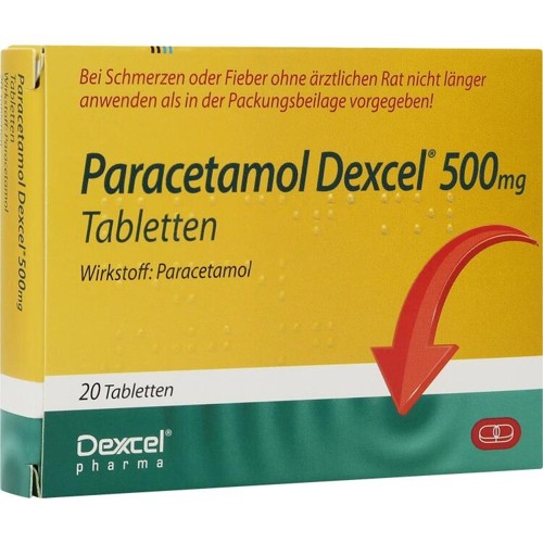Paracetamol Dexcel 500 mg Tabletten 20 Stück
