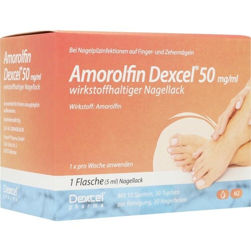 Amorolfin Dexcel 50 mg/ml wirkstoffhaltiger Nagel. 5 Milliliter