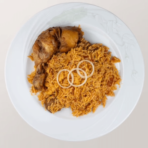 Tomatenreis mit gegrilltem Fisch