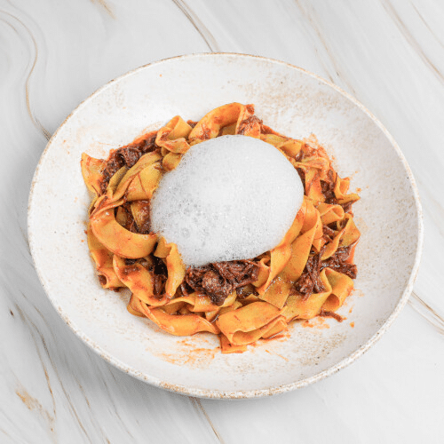 Pasta mit Rinderbäckchnen Raugot