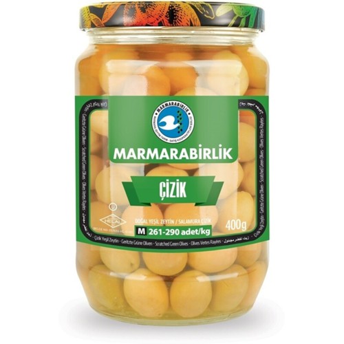 Marmarabirlik Grüne Oliven Gekratzt 400g