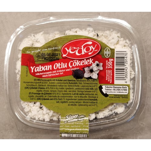Yedoy Milcherzeugnis mit Kräuter und Gewürze nach Türkischerart