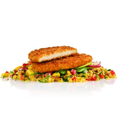 Panierte Schnitzel (vegan, 2 Stück)