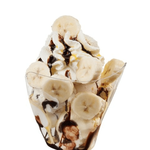 Bananen Becher Mit Schokolade(3 Kugel)
