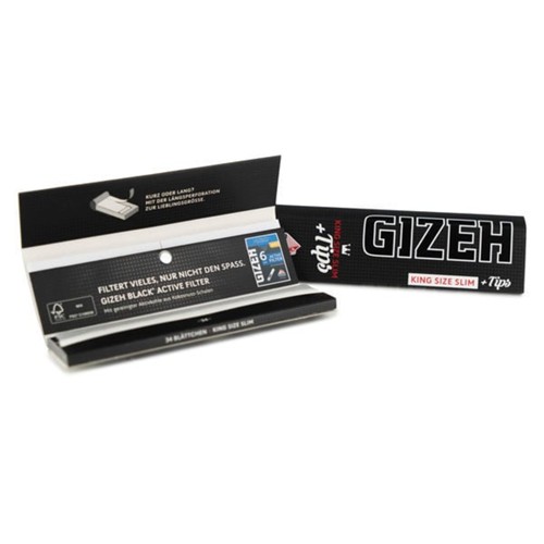 Gizeh Black King Size Slim und Tips 1x34 Stück 14g
