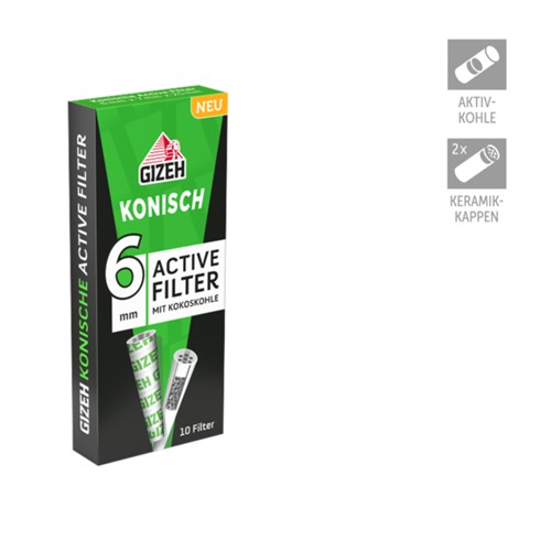 Gizeh Black Active Filter 8mm 10er 15g