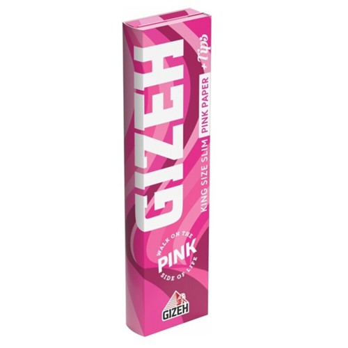 Gizeh All PInk King Size Slim Blättchen + Tips 34Stk 30g