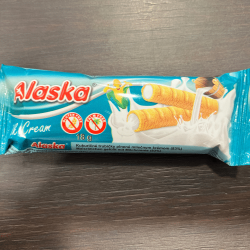 Alaska Mais-Hörnchen mit Cremefüllung Haselnuss 18g