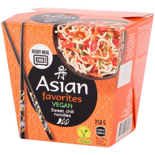 asian favorites vegan Sweet chill noodels