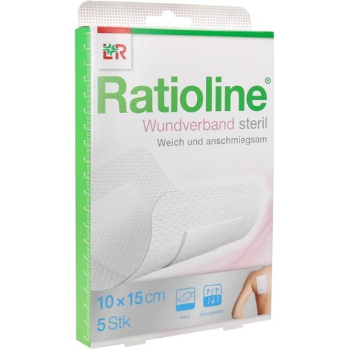 Ratioline Wundverband 15x10 cm steril 5 Stück