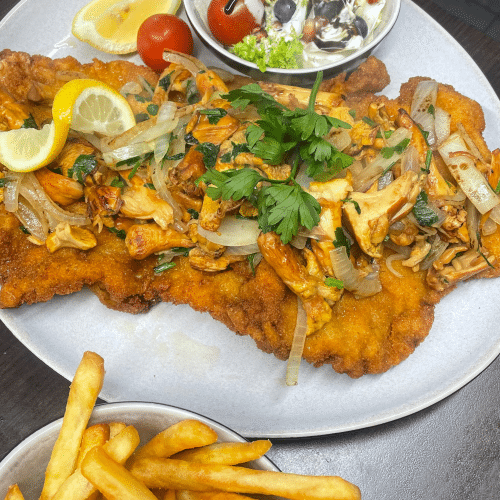 Pfifferlinge Schnitzel - Kalb