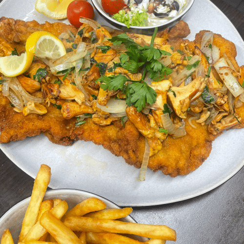 Pfifferlinge Schnitzel