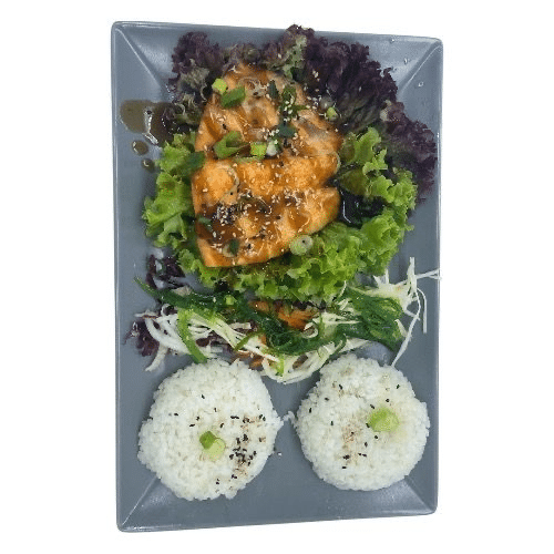 Reis Lachs Teriyaki