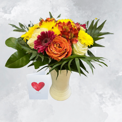 Blumenstrauß Muttertag Größe L / Mit Grußkarte (gratis)