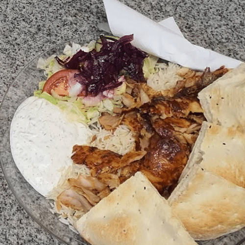Döner Teller mit pommes