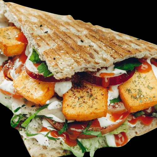 Halloumi im Fladenbrot