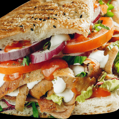Kalb-Döner im Brot