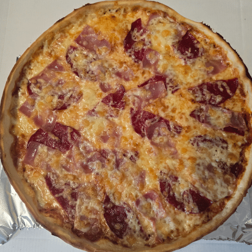 Pizza Salami-Vorderschinken