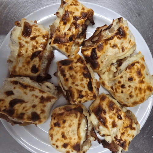 Pizzabrötchen mit Gouda und Dönerfleisch (8 Stück)