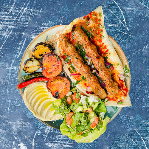 Kebap-Spieß-Teller