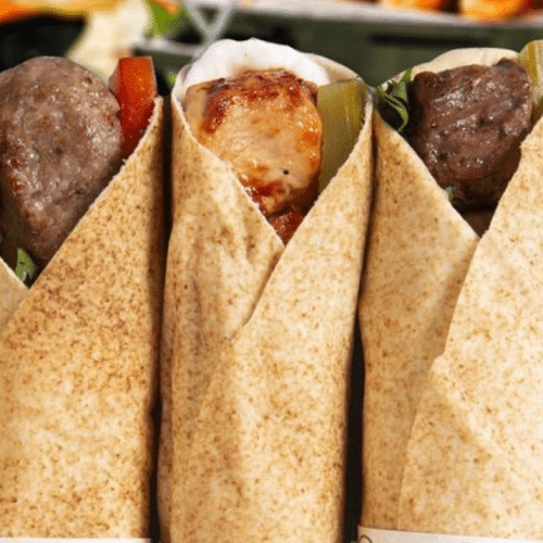 Gegrillt Lammfleisch Sandwich