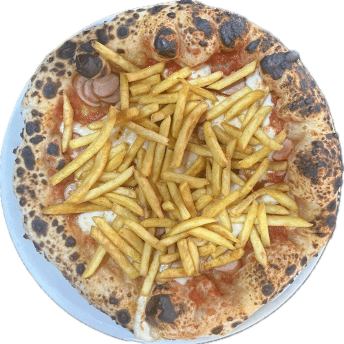 Pizza Würstel e Patatine