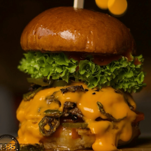Chili-Cheeseburger (scharf)