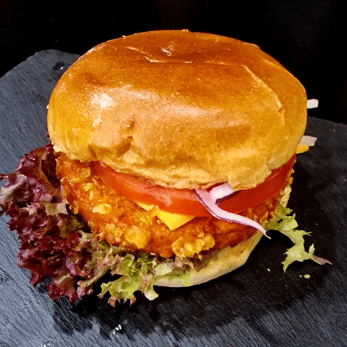 Crispy Chicken Burger mit Käse