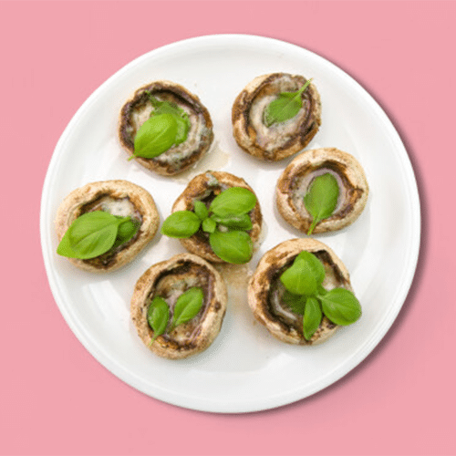 gebackene Champignons