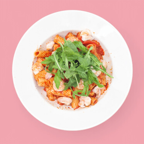 Pasta Scampi (scharf)