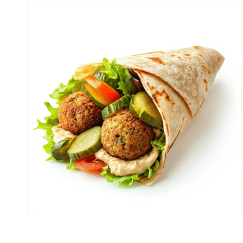 Falafel im Sandwich oder Wrap