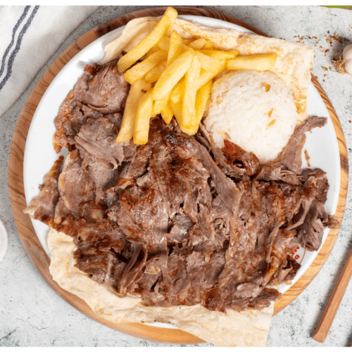 Steak Dönerteller 150gramm Fleisch