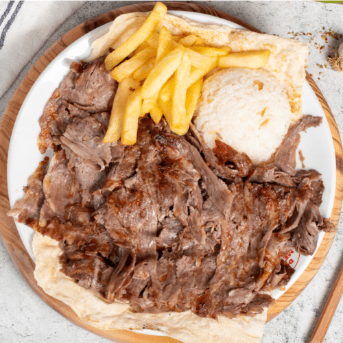 Steak Dönerteller 250gramm Fleisch