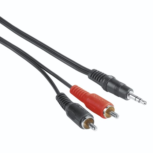 HAMA 3.5-mm-Klinken-Stecker auf 2x Cinch-Stecker, Audiokabel, 2 m 2738614