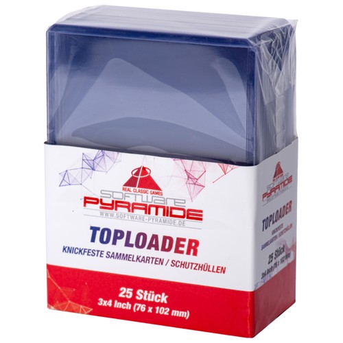 SOFTWARE PYRAMIDE Knickfeste Sammelkarten / Schutzhüllen - 25er Toploader Clear Pack Schutzhüllen, Transparent 2844157