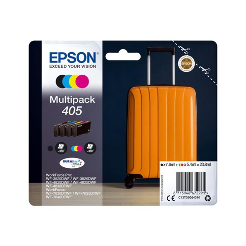 EPSON WF3825 WF4825 Multipack Koffer, 405, Tintenpatrone Mehrfarbig (C13T05G64010) 2671398