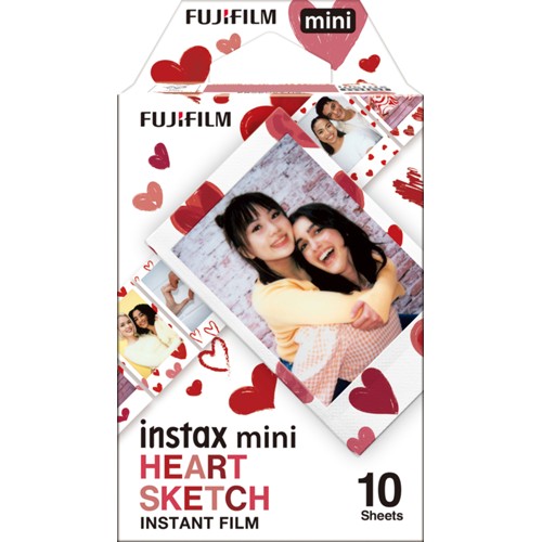 FUJIFILM INSTAX mini Film Heart Sketch Sofortbildfilm 2855106