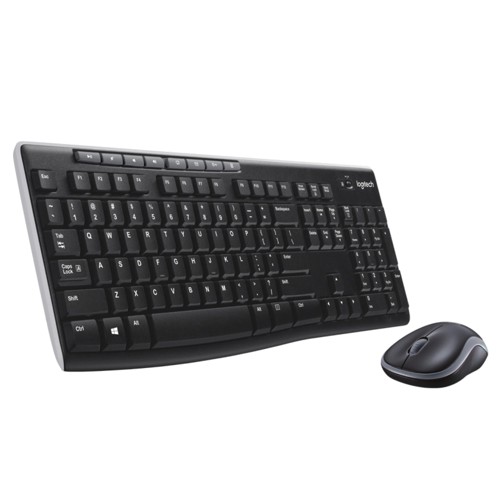 LOGITECH MK270, Tastatur & Maus Set, kabellos, Schwarz 1688630