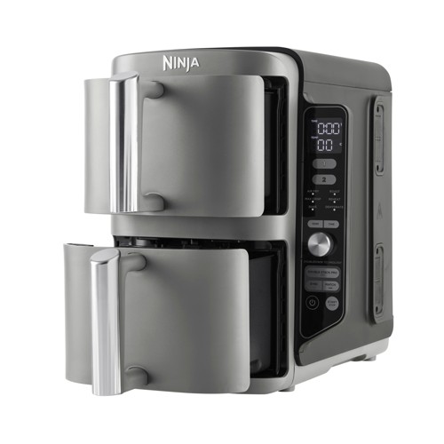 NINJA SL400EU Double Stack 2-Ebenen XL Airfryer Heissluftfritteuse 2470 Watt Grau 2928180