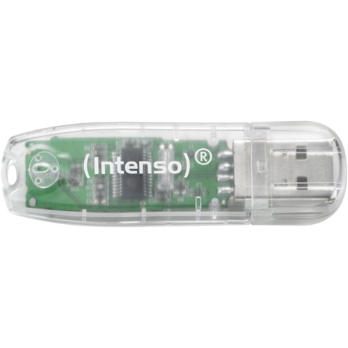 INTENSO Rainbow USB-Stick, 32 GB, 28 MB/s, Transparent 1503533
