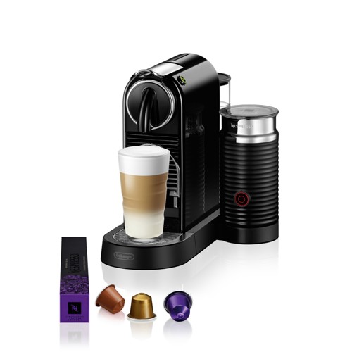 DELONGHI Nespresso Citiz EN267.BAE, stylisch schlankes Design auch für hohe Gläser, cremiger Milchschaum, einfache 2163878