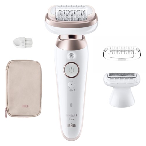 BRAUN Silk-épil 9 9-030 3D Epilierer, Weiß/Rosa Titan 2921638