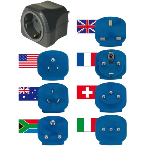 BRENNENSTUHL 10er Set Reiseadapter 1825854
