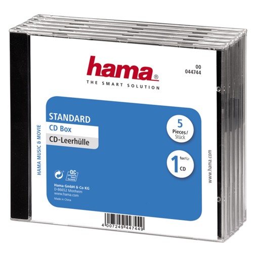 HAMA Standard CD-Leerhülle Schwarz/Transparent 4281478