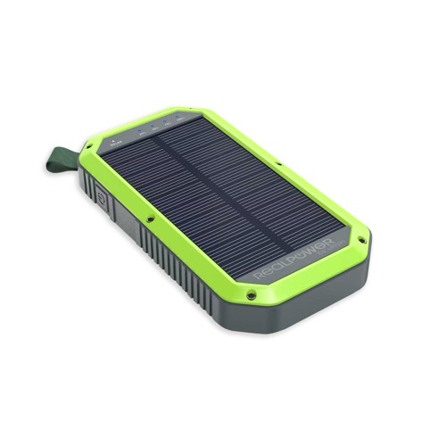 REALPOWER RealPower PB-10000 Solar Powerbank 10000 mAh Schwarz/Grün 2817672