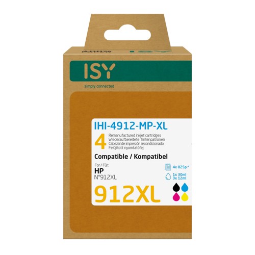ISY IHI-4912-MP-XL für HP 912XL Tintenpatrone Mehrfarbig (3YP34AE) 2935508