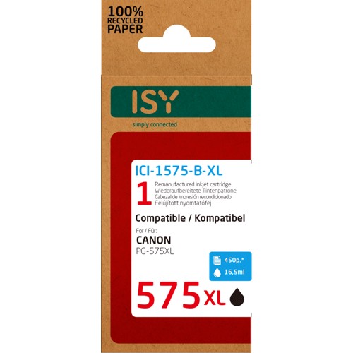 ISY ICI-1575-B-XL Canon PG-575XL Tintenpatrone Schwarz (5437C001) 2935496
