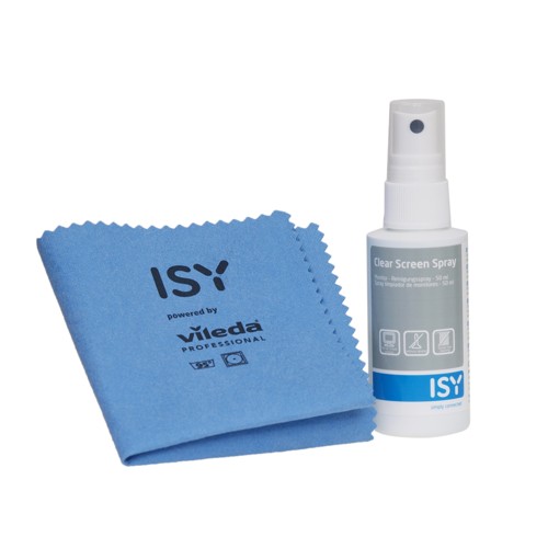ISY ICL-2000-1 Monitor-Reinigungsspray Spezialreiniger: Grau/Weiß/Blau, Mikrofasertuch: Blau 2654762